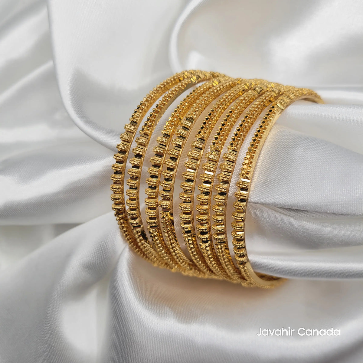 JV3033 – 22K Gold Plated Bangles Set of 8 | Pakistani Jewelry