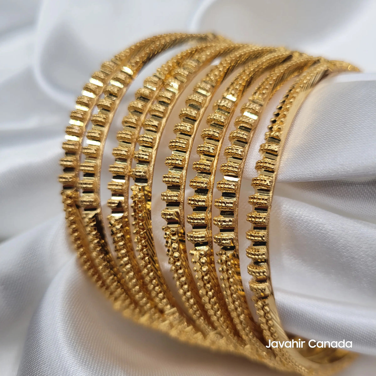 JV3033 – 22K Gold Plated Bangles Set of 8 | Pakistani Jewelry