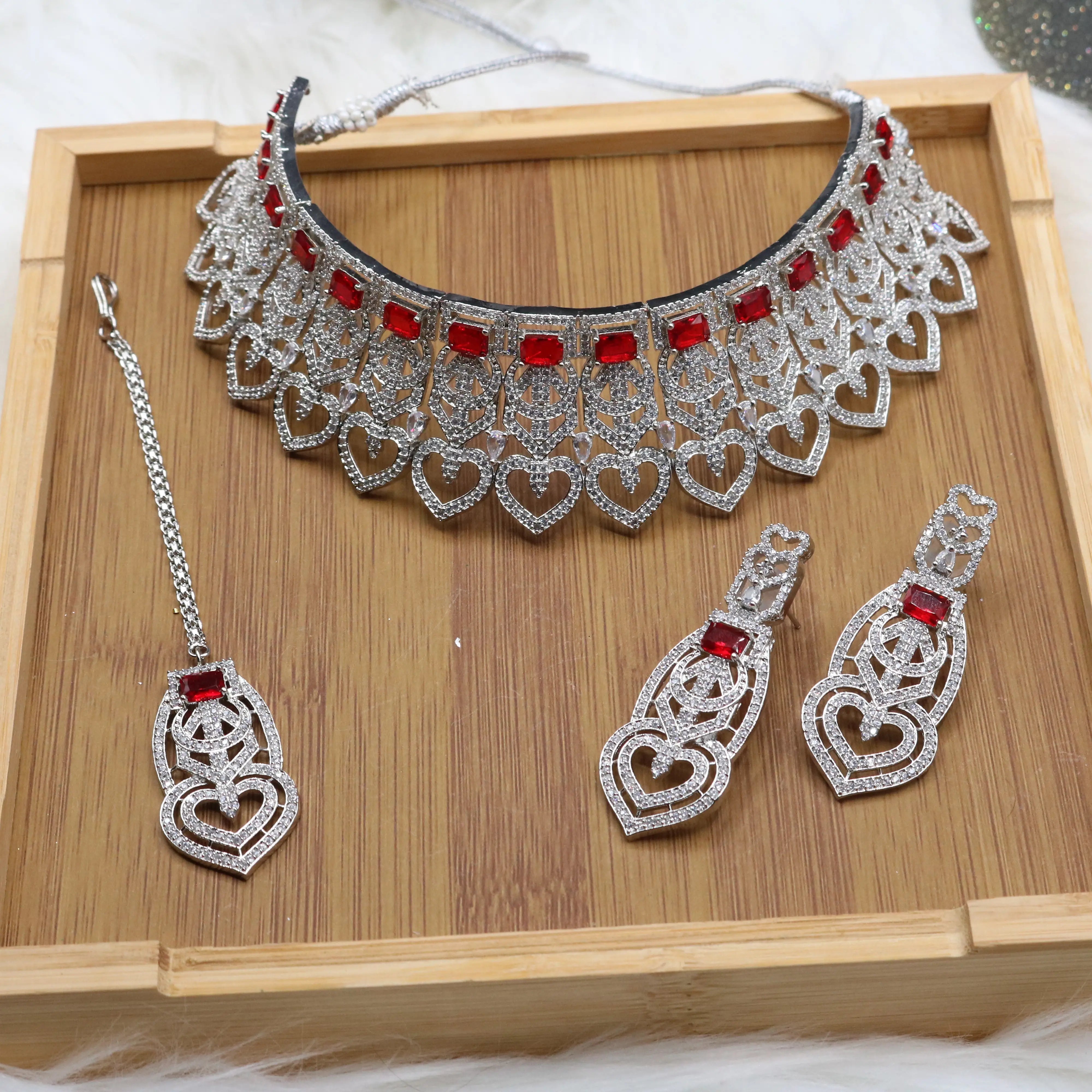 American diamond choker necklace for weddings