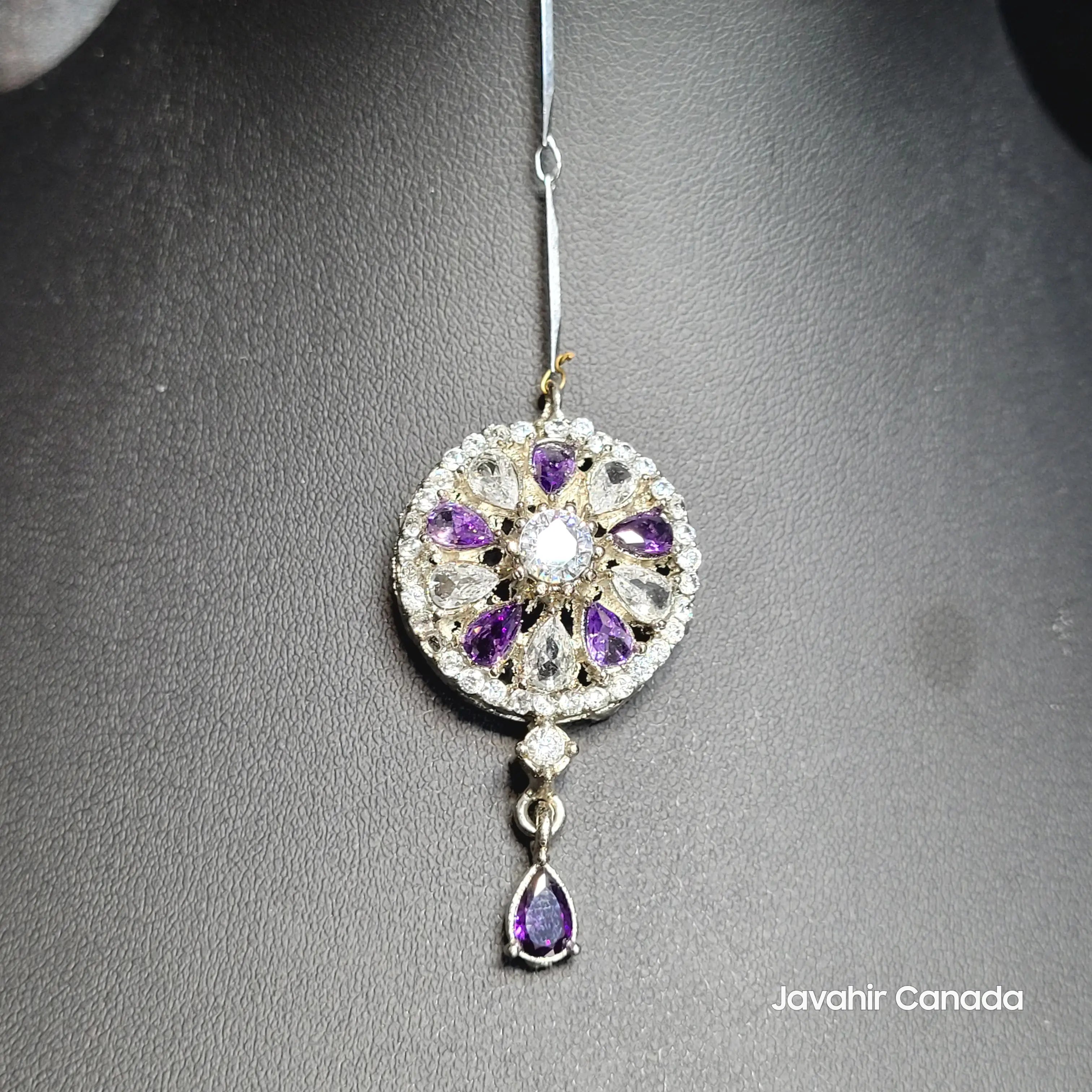 Purple and silver-toned Teeka for festive occasions