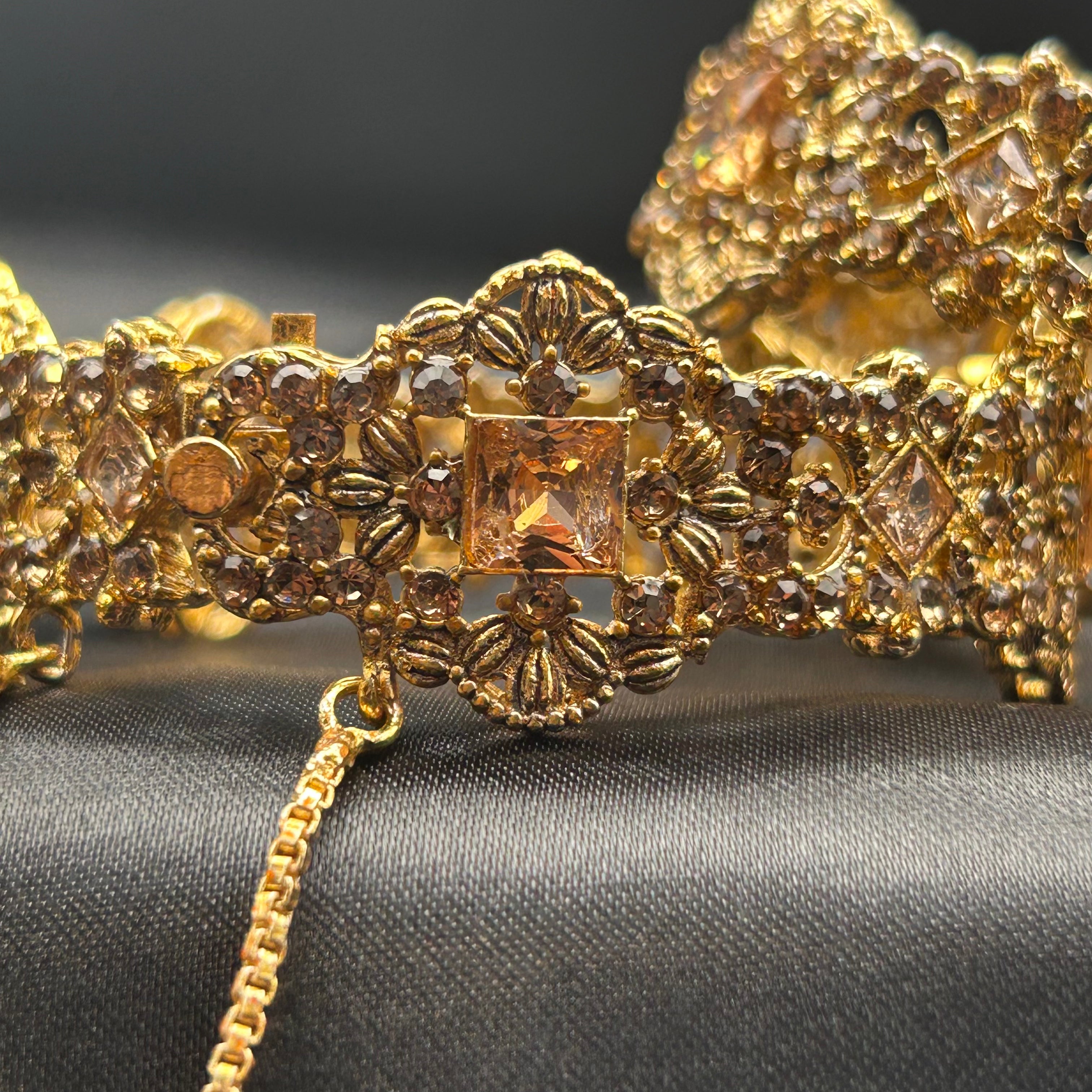 Close-up of intricate lattice work on Ancient bangle