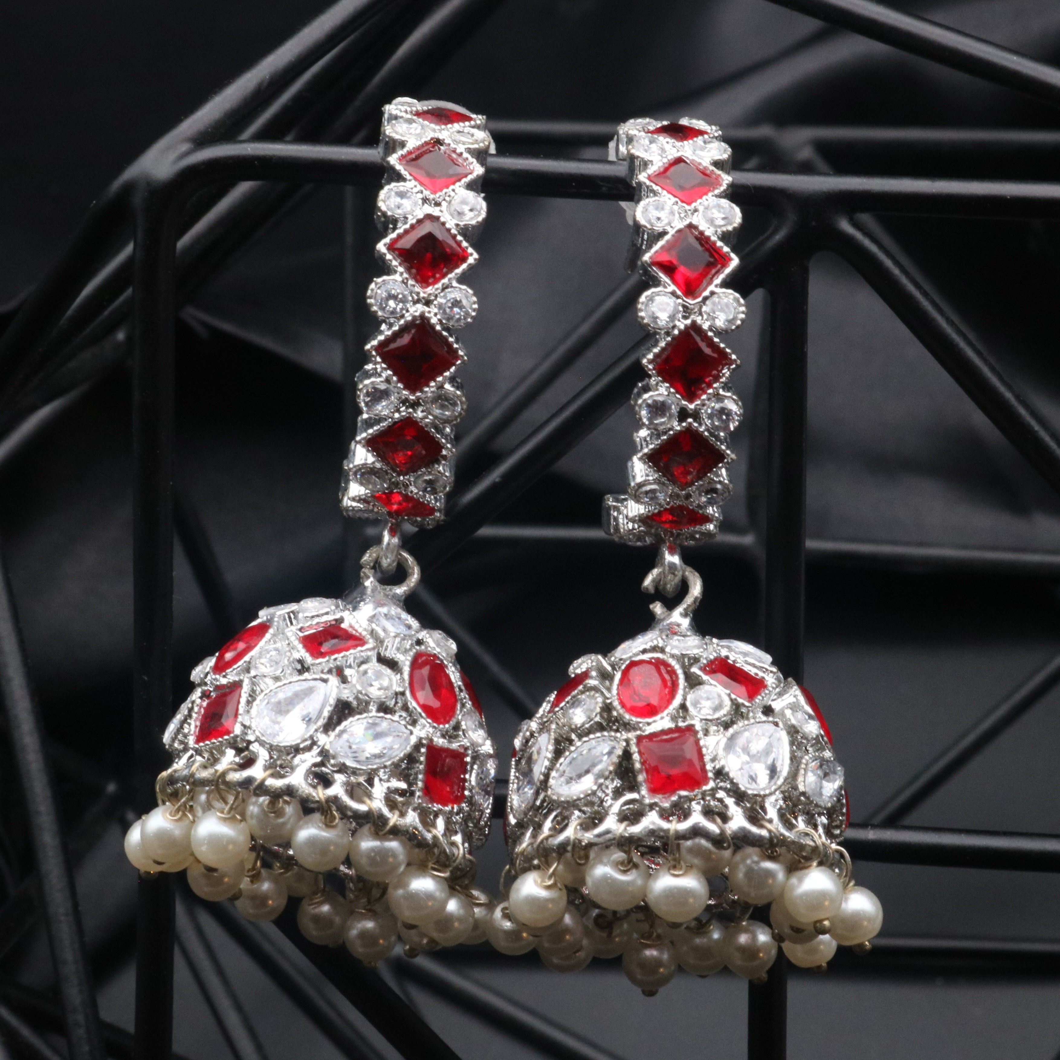 Pakistani style jhumka earrings which are light weight and waterproof. 