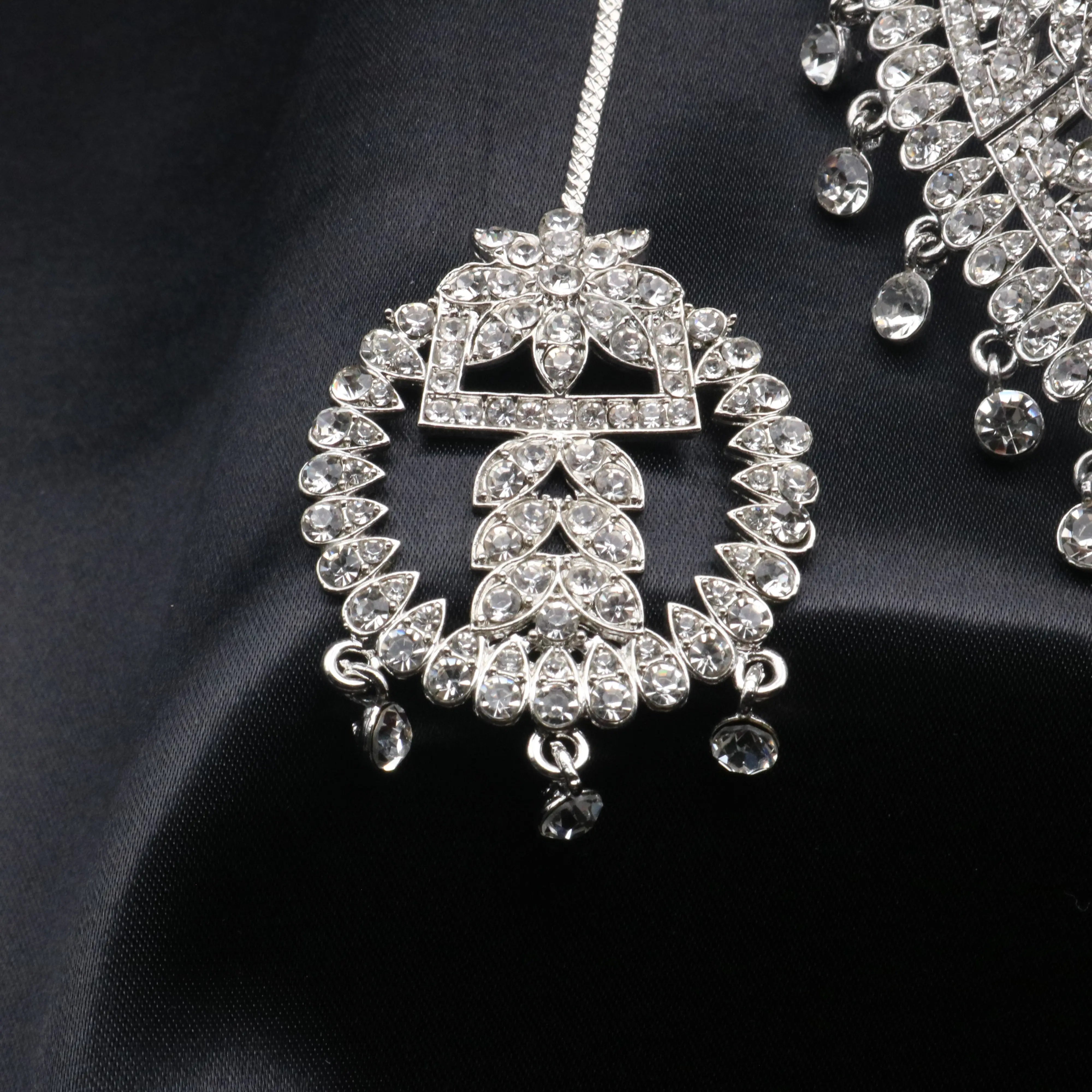 Matching tikka from the Sage necklace set, encrusted with CZ stones