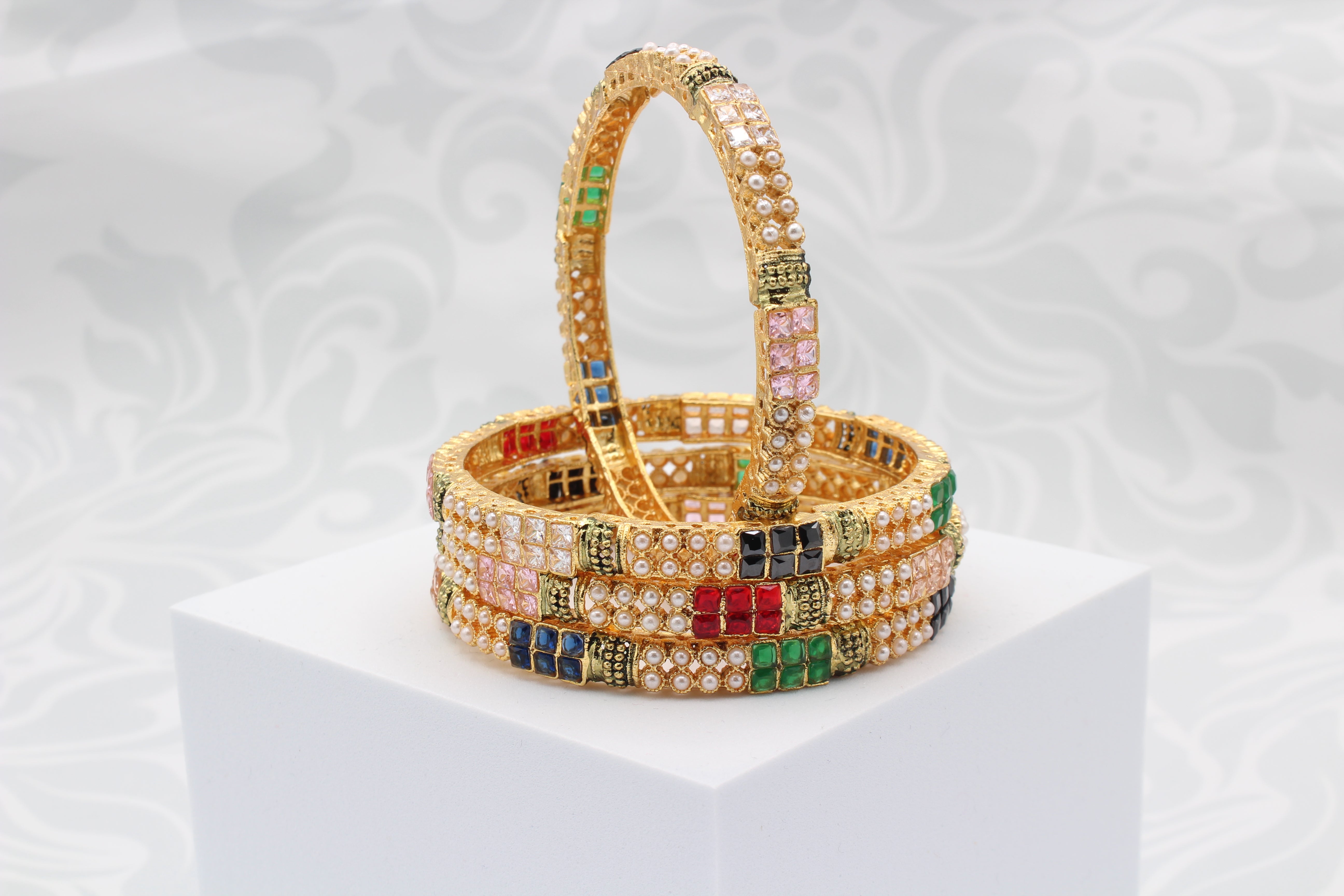 Pearl & Stones Bangles