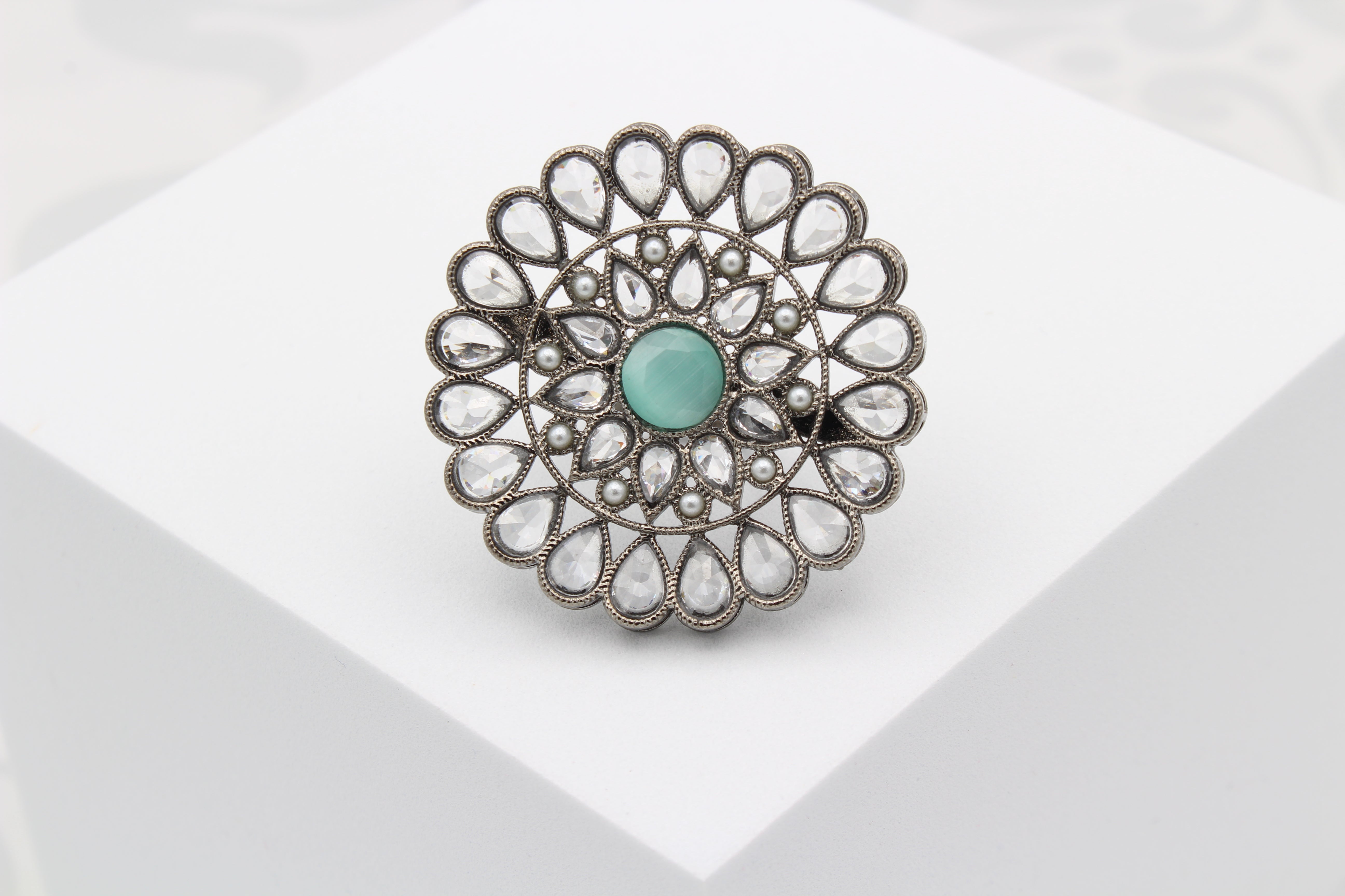 Kundan Flower Ring