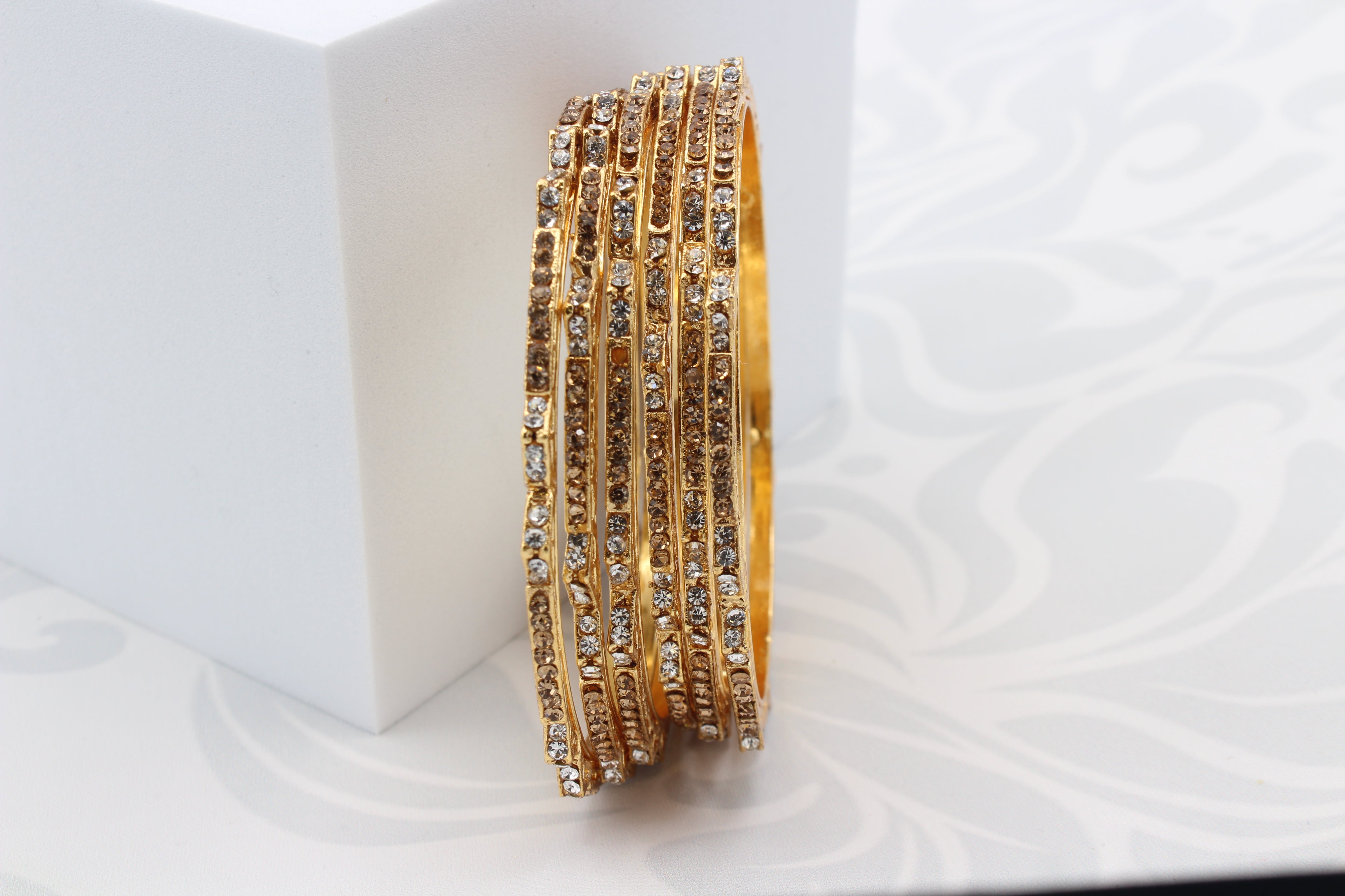 Gold-Silver Dewdrops Bangles