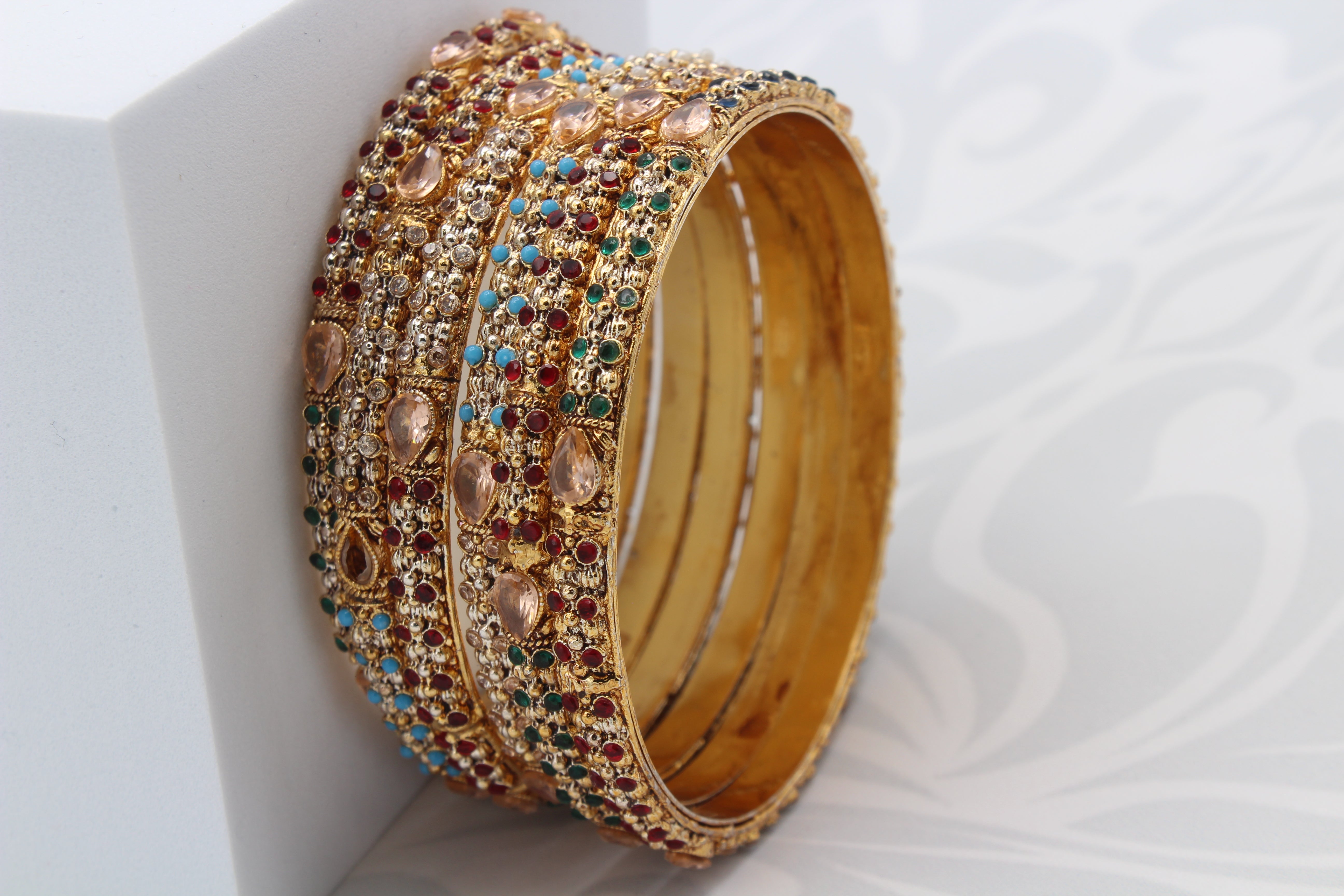 Particolored Dotted Bangles
